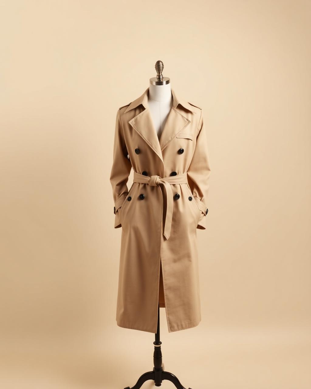 Manteau long camel — Manteaux Le Temple Doré